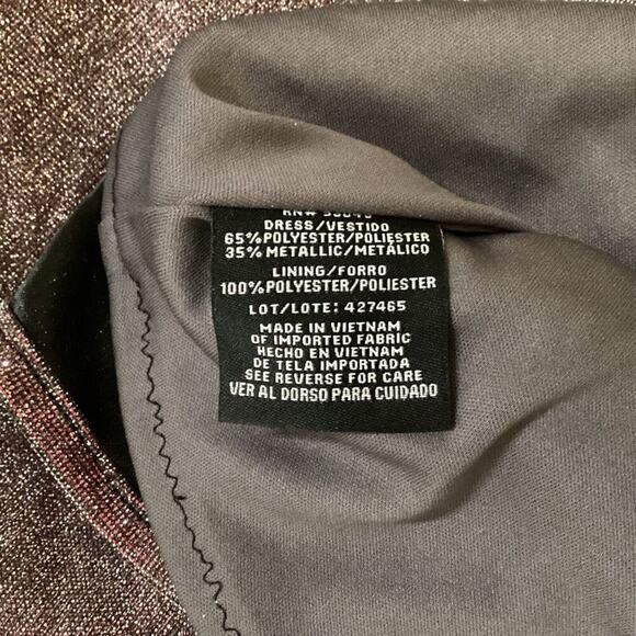 Nightway Glitter Tornazol Silver Fuchsia Gown Long Formal Dress Size 4 NYE - Picture 13 of 15